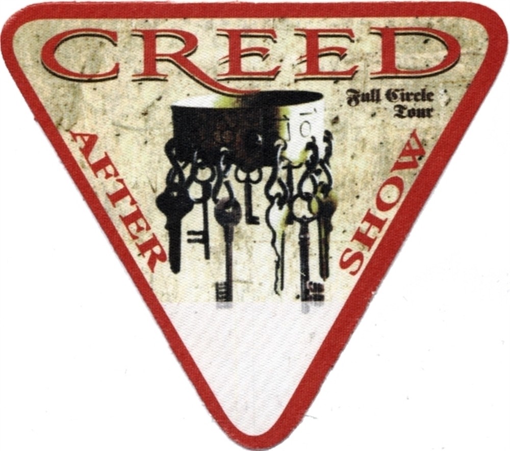 Creed 2009 Full Circle concert tour After Show Backstage Pass