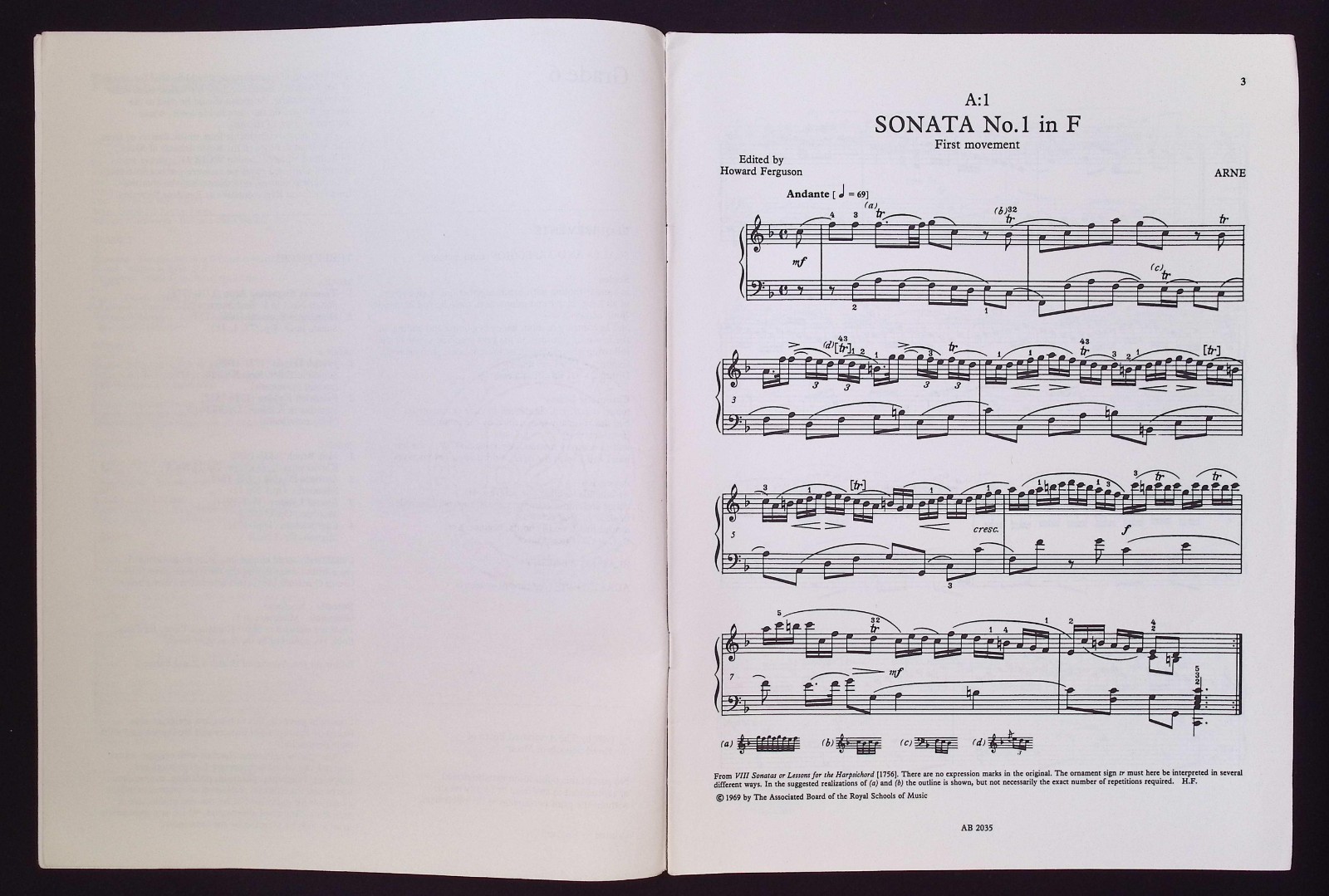 Associated Board Royal Schools of Music Piano Examination Pieces 1990 Grade 6