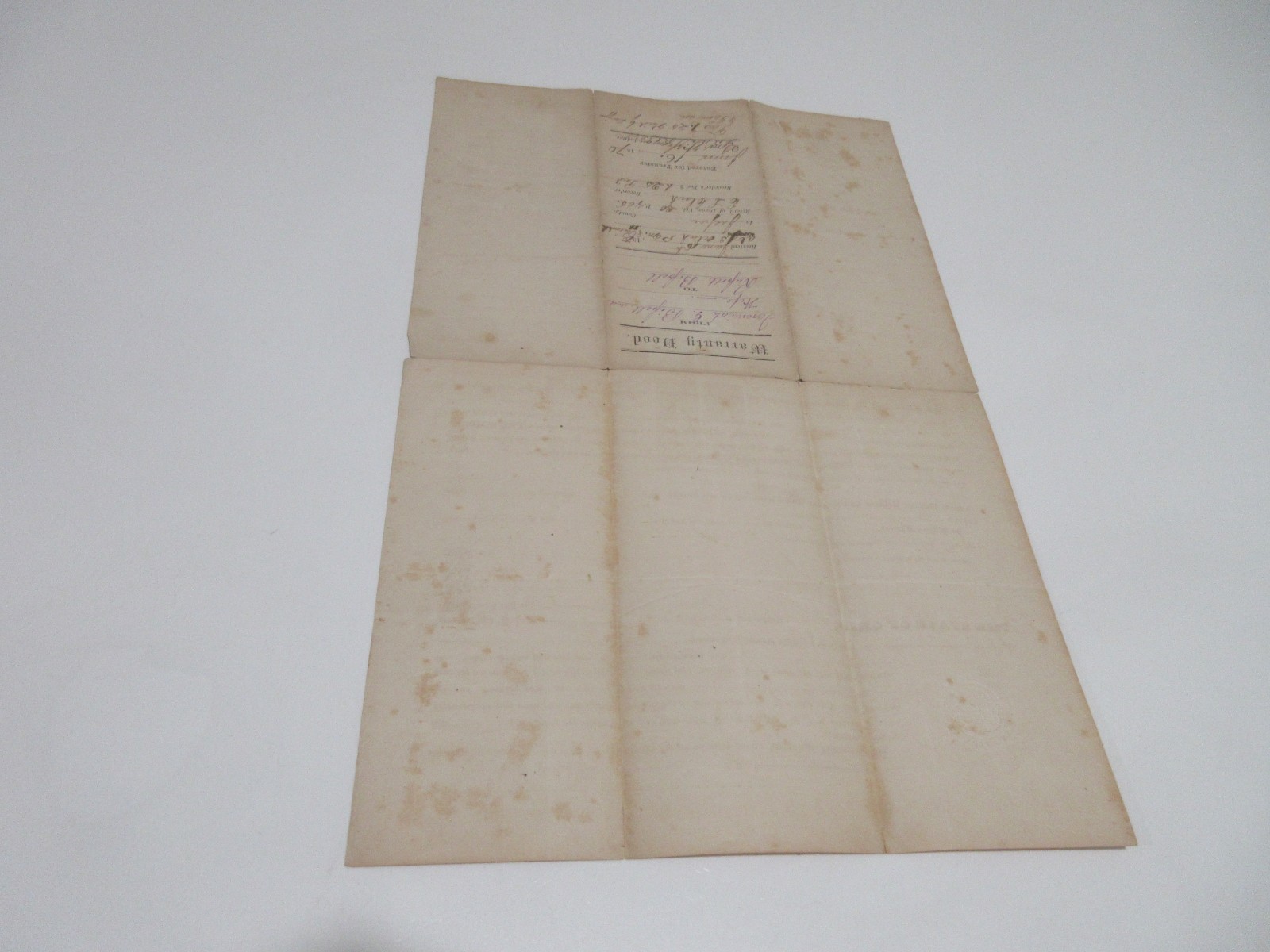 Antique 1870 Warranty Deed With Dower ONE DOLLAR Ohio Bipell + Post Stamps 25c
