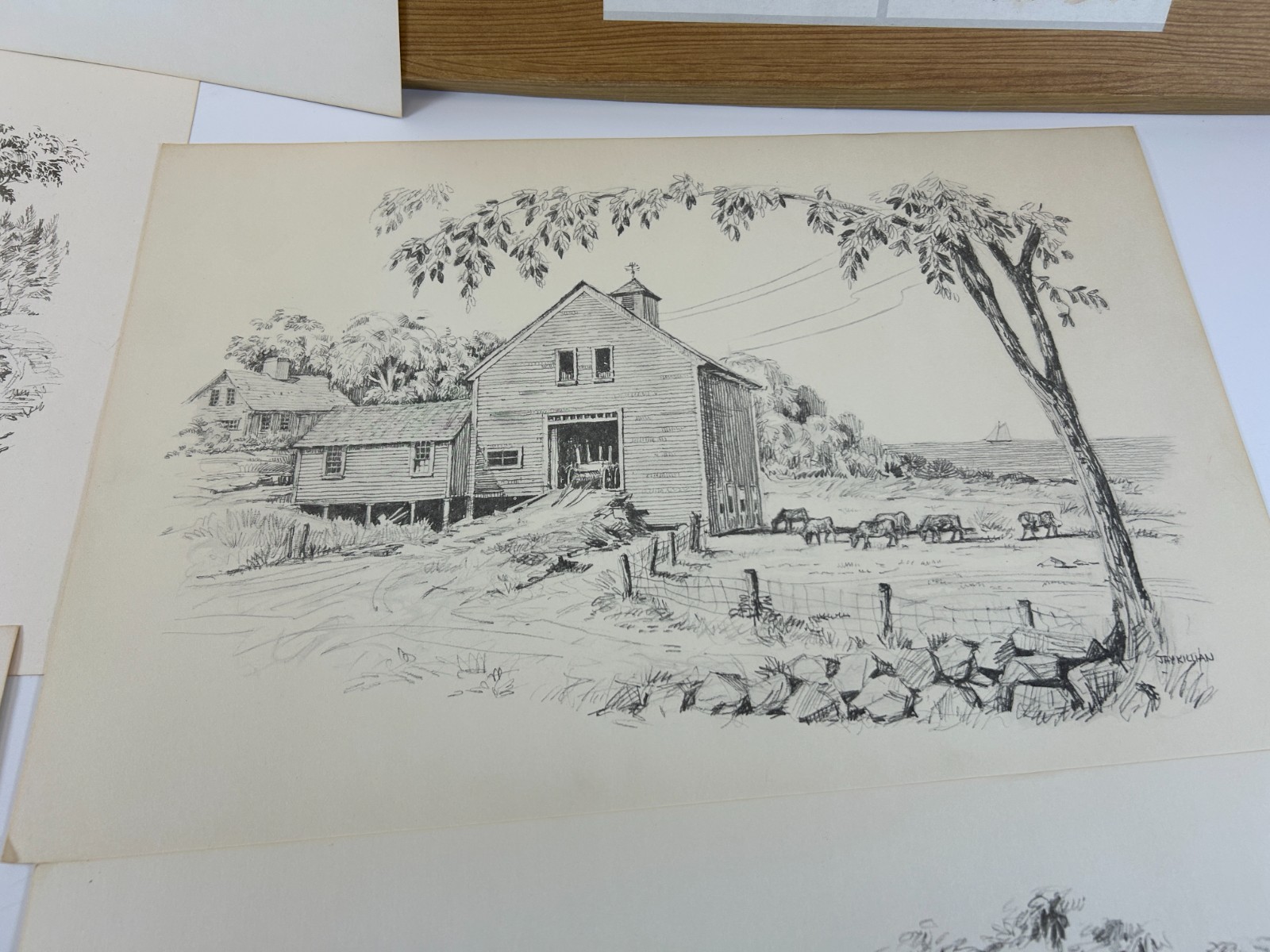 5 Covered Bridges Farmhouses Farms Coloring Pictures Posters Paintables Vintage