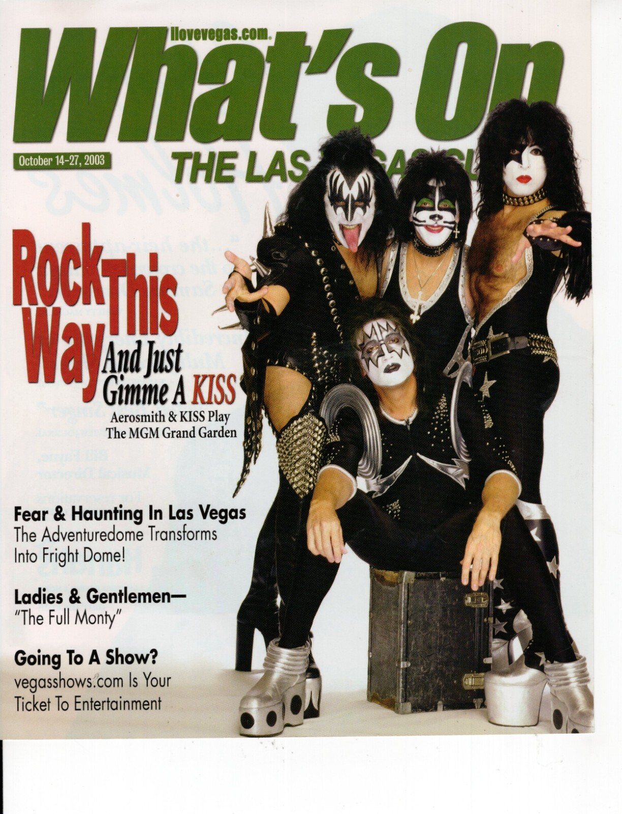 KISS Gene Simmons COVER ONLY Magazine Photo Clipping 1 Page P6384