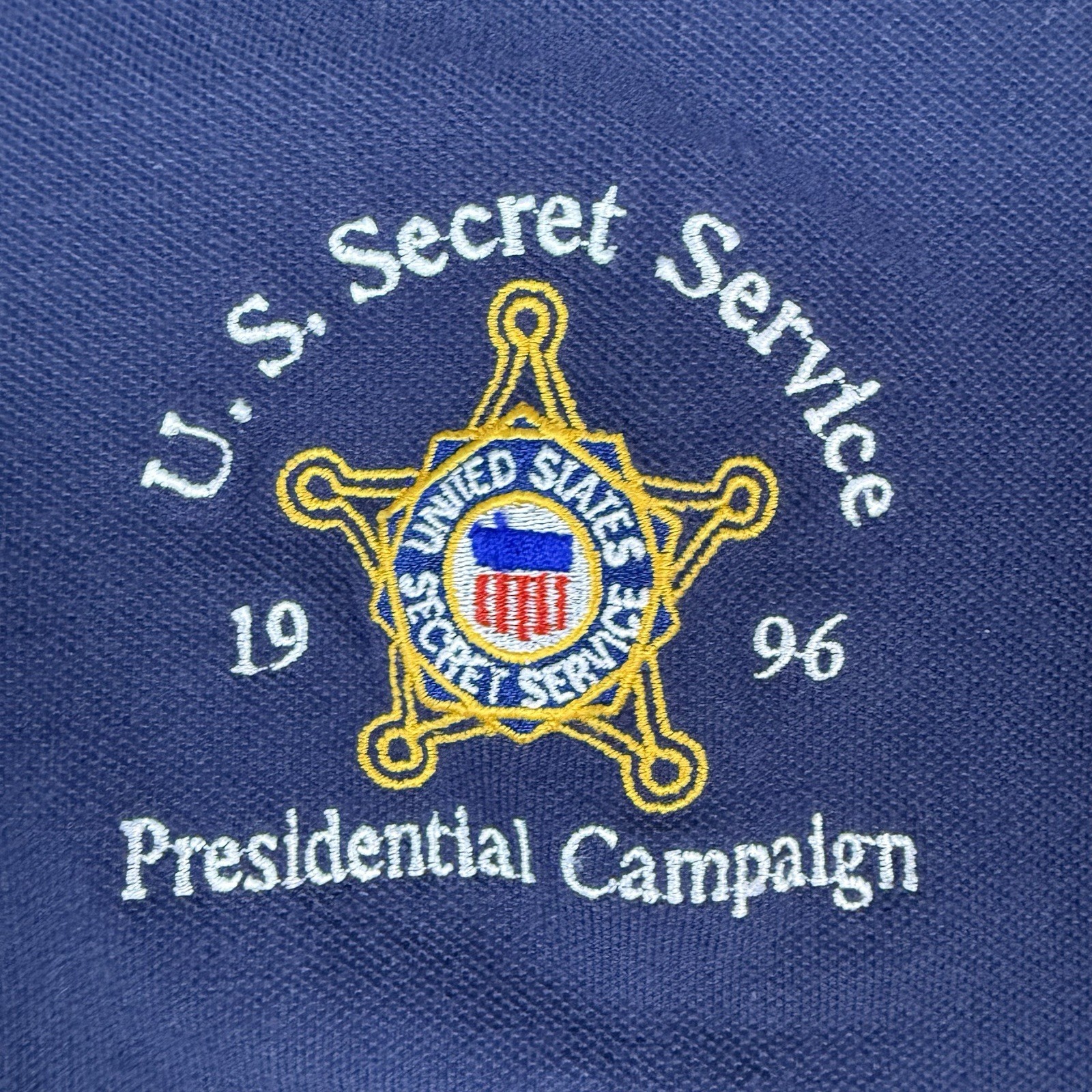 🦅 Vintage 1996 US Secret Service Presidential Campaign Polo Shirt USA Made 2XL
