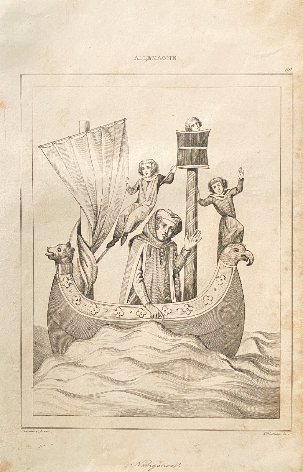 ENGRAVING GERMANY “NAVIGATION”