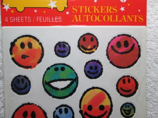 American Greetings Forget Me Not Smiley Faces Stickers, 4 Sheets, 76 Stickers