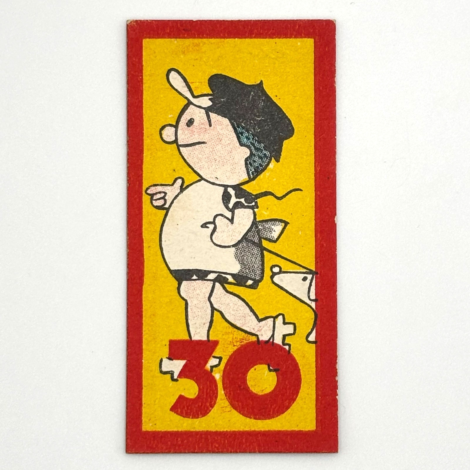Vintage Japanese Menko Point Card Early Showa Era Original Illustration Paper