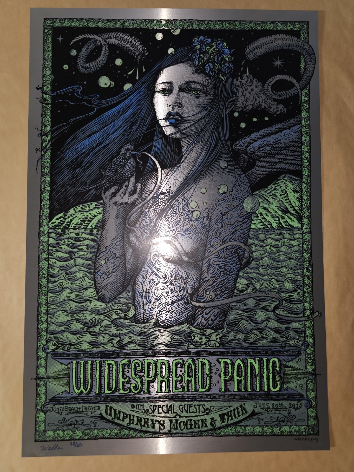 FOIL Variant Widespread Panic David Welker Wantagh New York Signed Poster Print