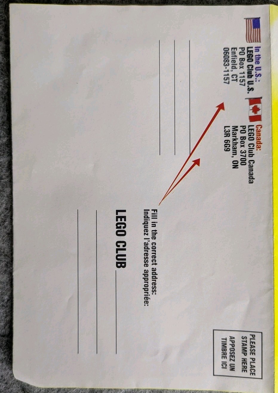 LEGO Club Mail-In Insert 2001 – Join the LEGO Club Flyer – Original Vintage