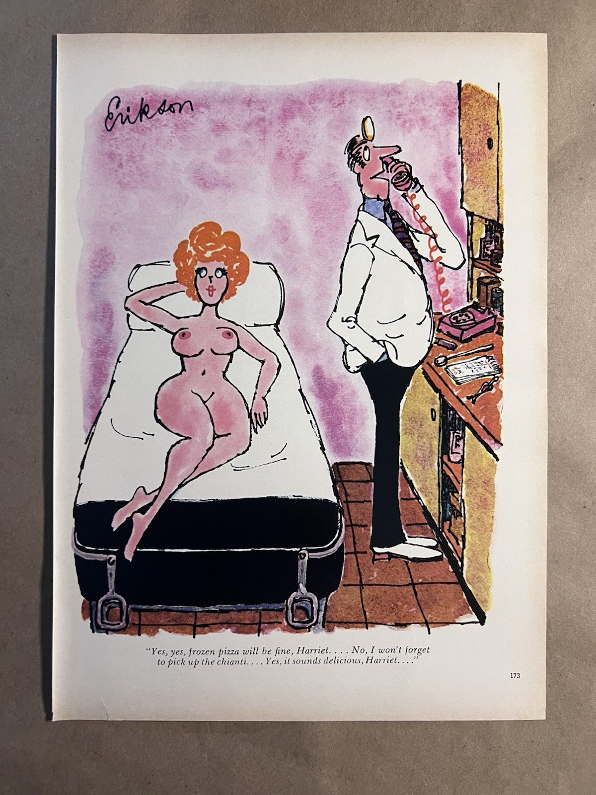 Vintage Playboy Magazine Adult Cartoon – Art by Eldon Erikson —1970s