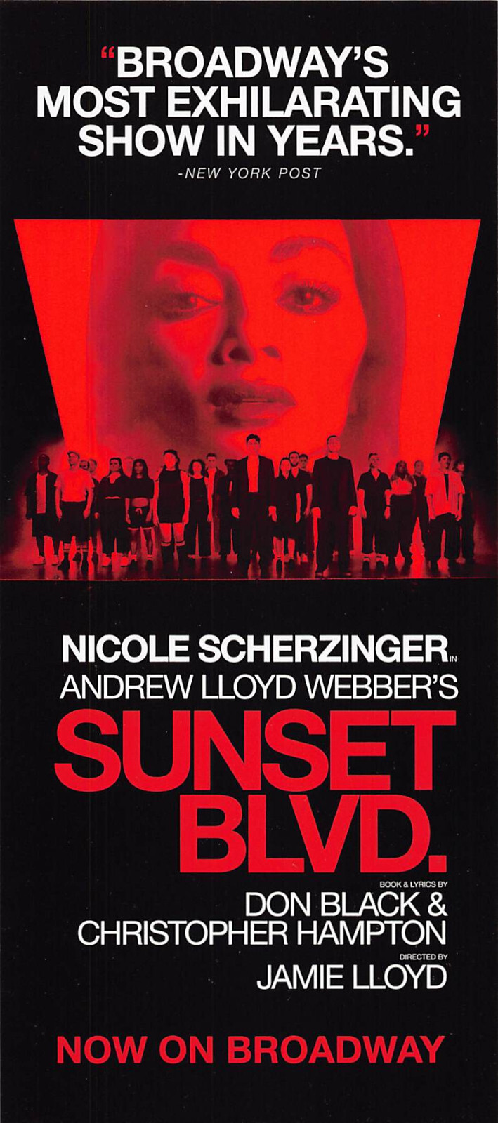 Sunset Blvd the musical Nicole Scherzinger Ad Flyer Broadway New York City 2025