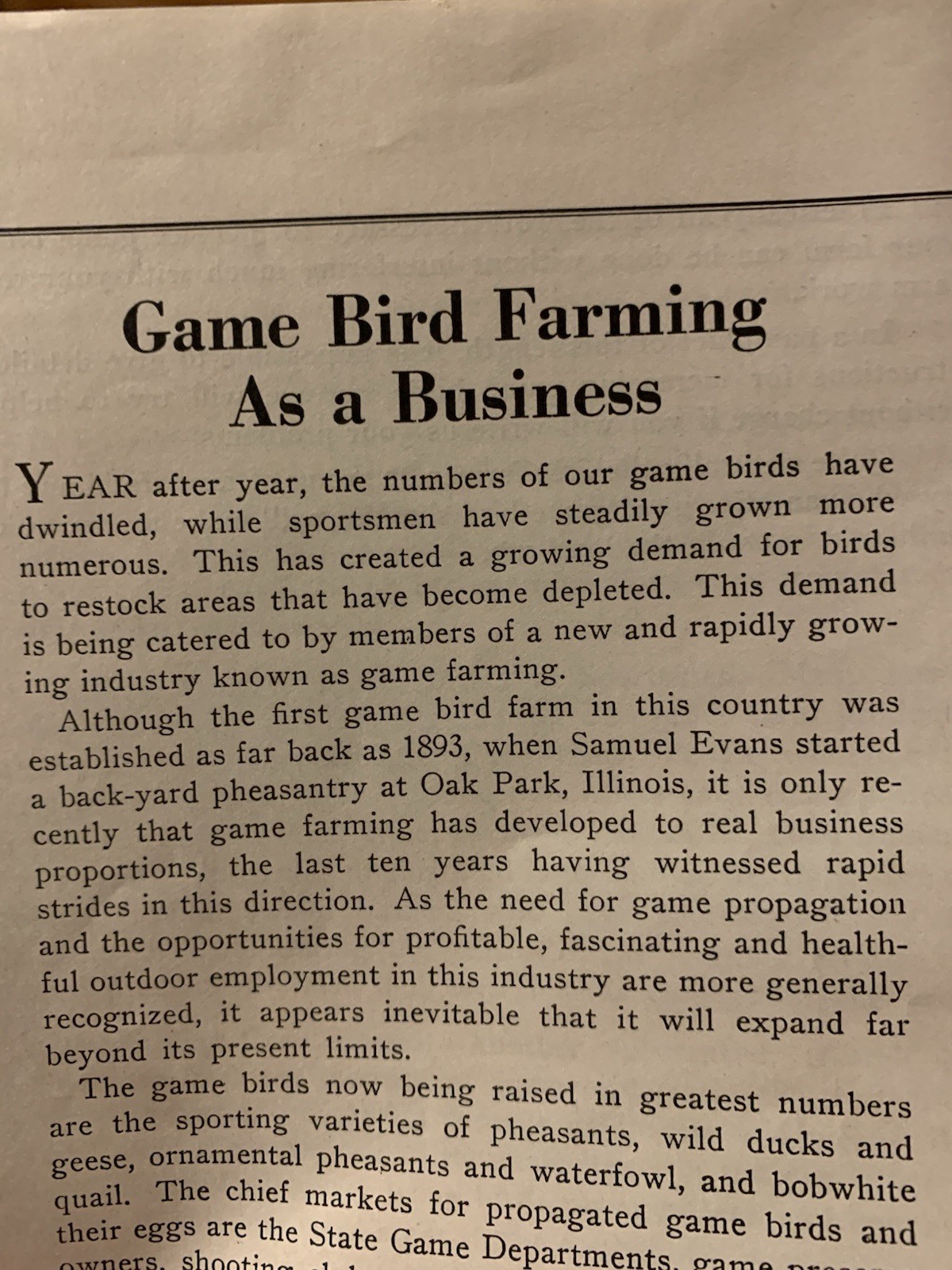 1940s More Game Birds in America Inc How to Make Them Pay On Your Farm Booklet