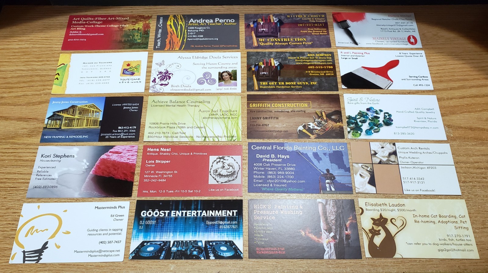 🔥 LOT of 100 MISC. Related BUSINESS CARDS for BUSINESS CARD COLLECTION L1