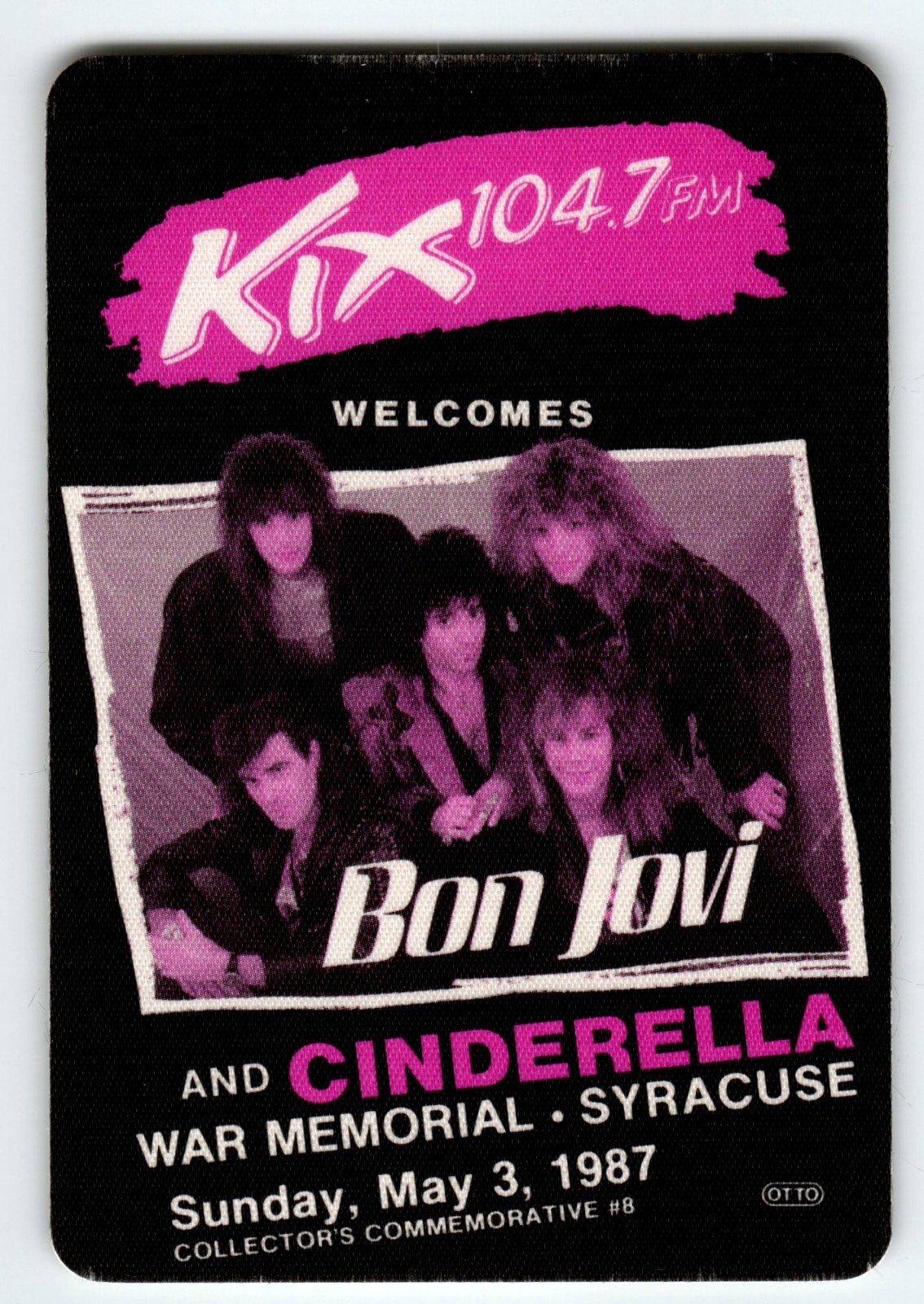 Bon Jovi Cinderella Backstage Concert Pass Original May 1987 Hard Rock Music Kix