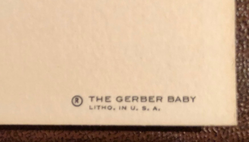 Vintage 1931 GERBER BABY 5×7 Lithograph, unframed