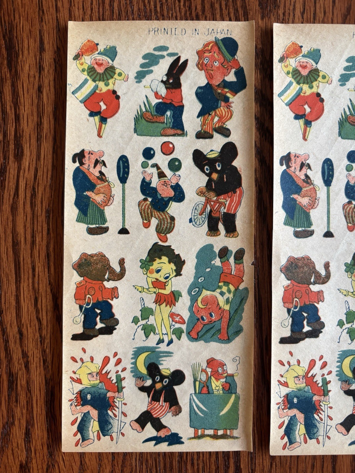 1940’s Vintage Japanese Water transfer paper toy /Betty Boop /Kewpie Tattoo