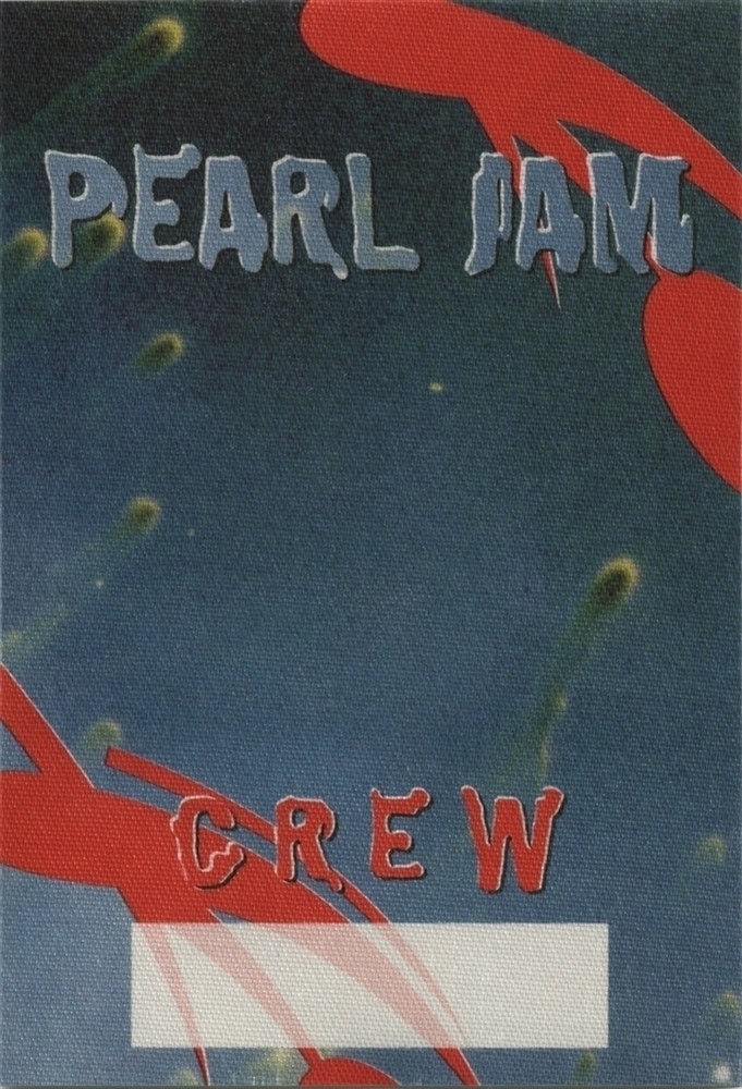 Pearl Jam 2000 Binaural concert tour collectible Working Crew Backstage Pass