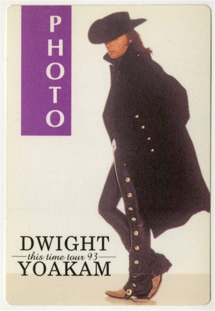Dwight Yoakam 1993 This Time concert tour Backstage Pass