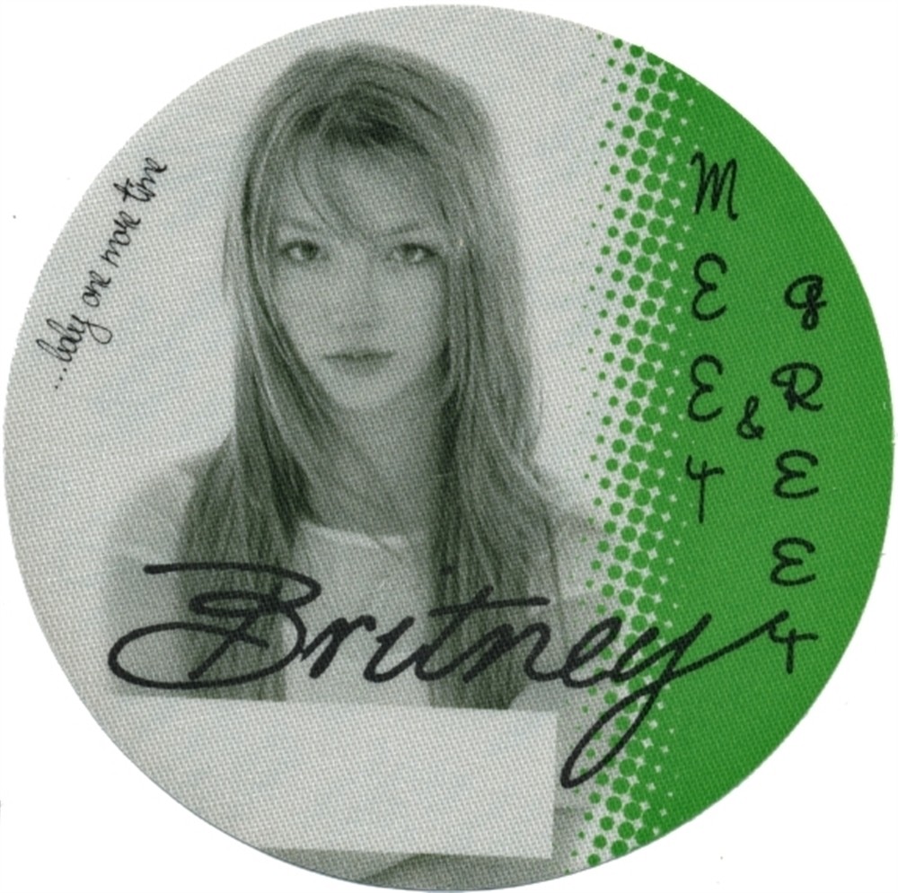 Britney Spears 1999 Baby One More Time concert tour Meet & Greet Backstage Pass