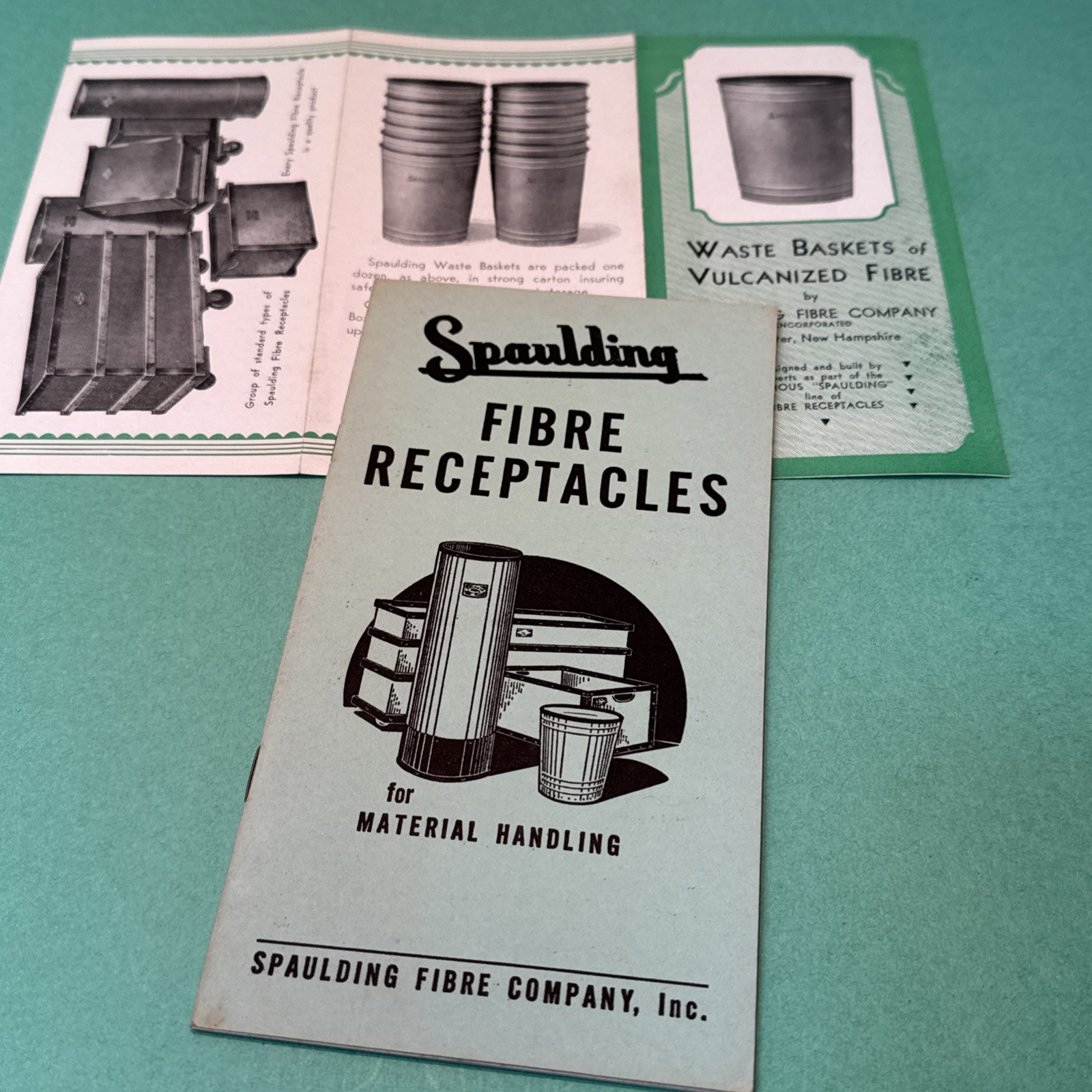 Spaulding Fibre Co Catalog Industrial Box Basket Barrel Can 1940’s vintage Bread