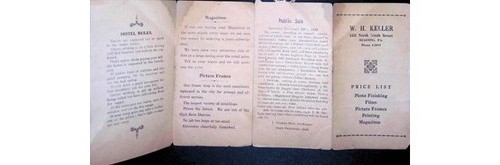 1940s Reading PA Photograph: W.H. Keller Printer Price List & Life Vignette