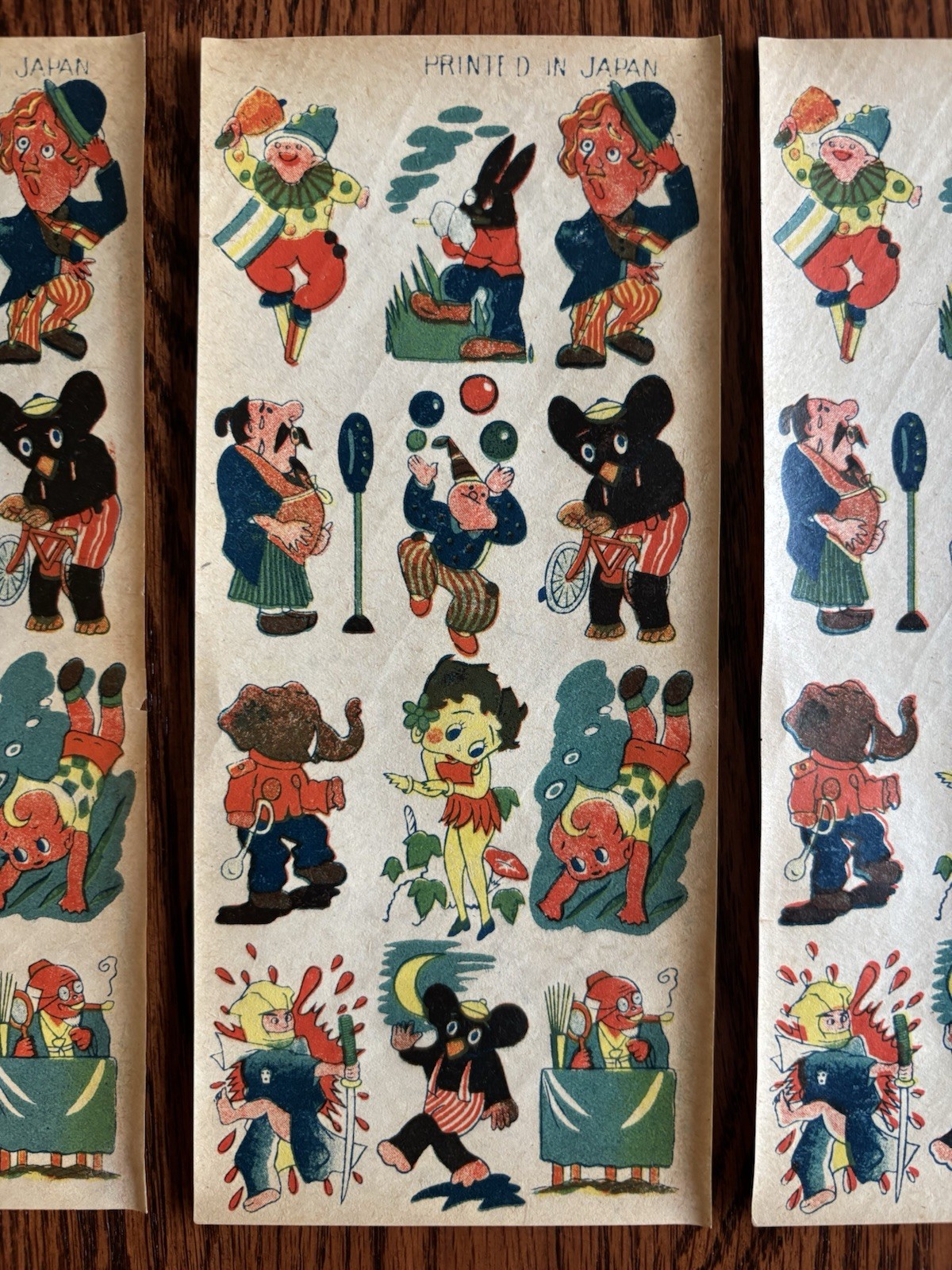 1940’s Vintage Japanese Water transfer paper toy /Betty Boop /Kewpie Tattoo