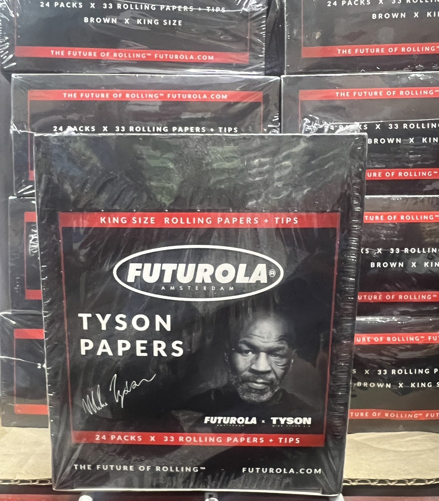 Tyson Ranch Futurola Tyson Rolling Paper + Tips King Size 24 Packs – 1 Box