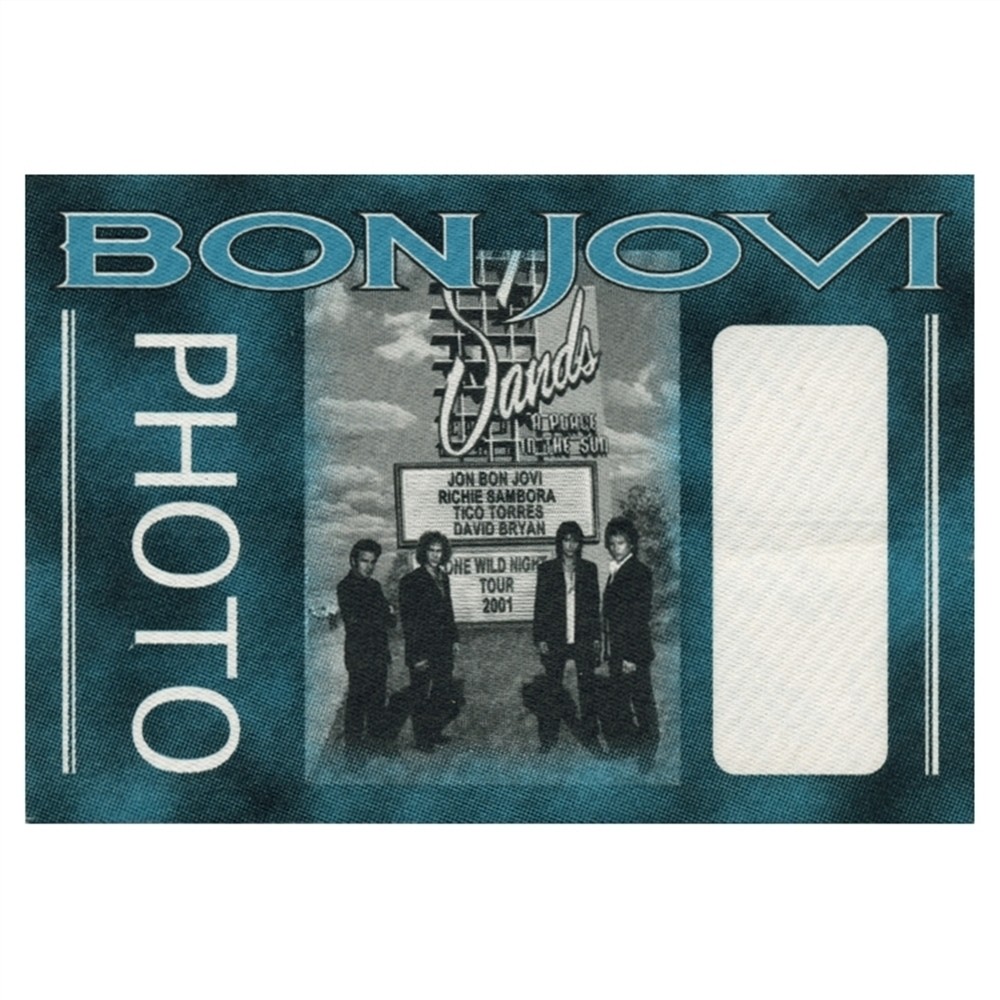 Bon Jovi 2001 One Wild Night concert tour memorabilia Photo Backstage Pass