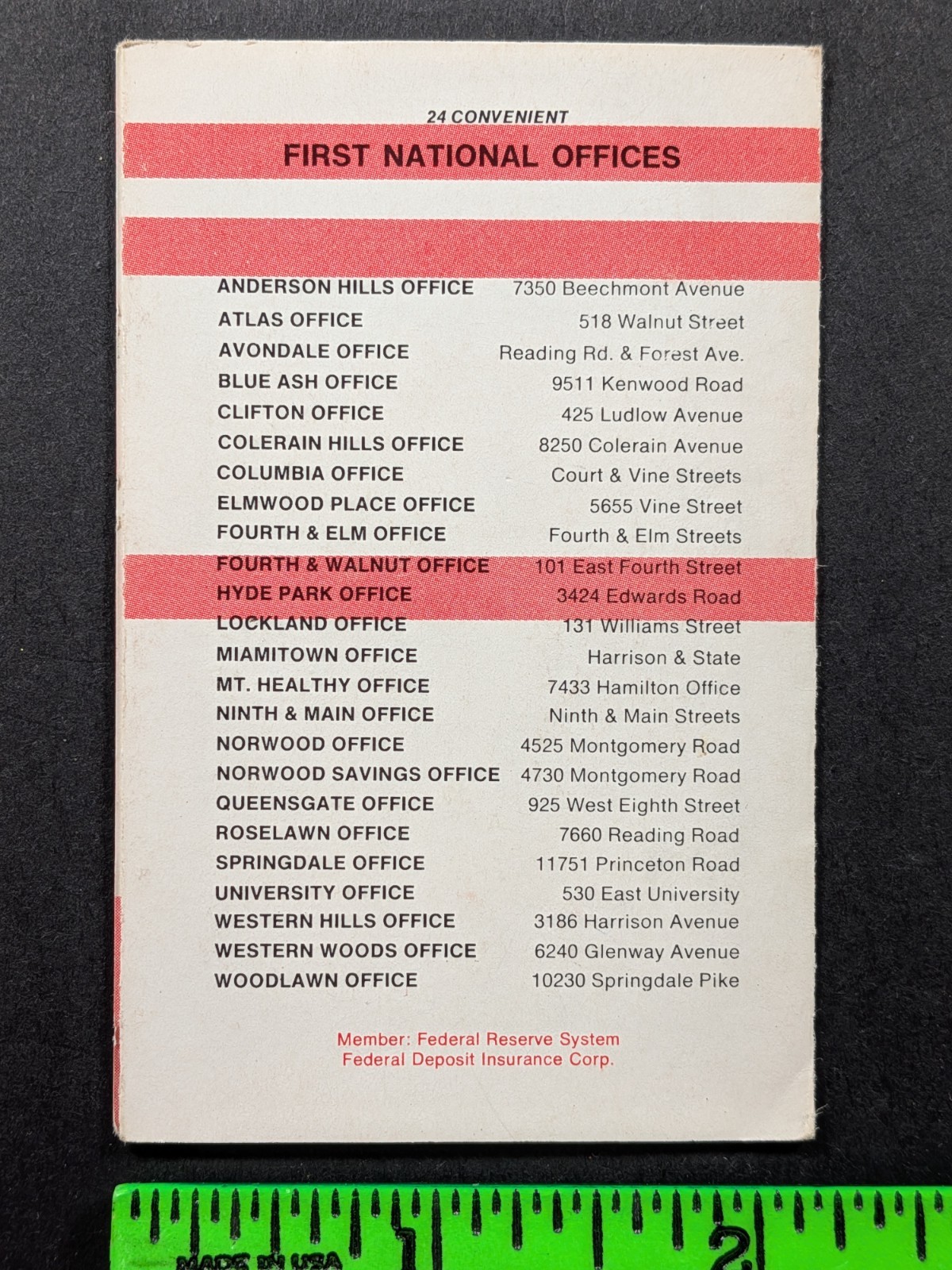 Cincinnati Reds 1977 Foldout Baseball Pocket Schedule