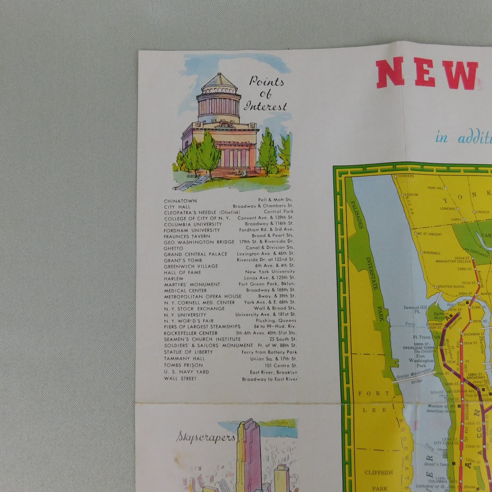 Vintage 1939 Map of The New York World’s Fair Transit Map of Greater New York