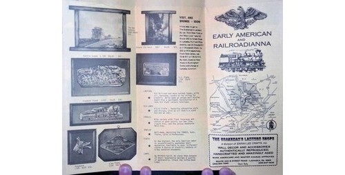 Brakeman’s Lantern Shops Brochure Sarah Lee Crafts PA Railroadiana 1950s