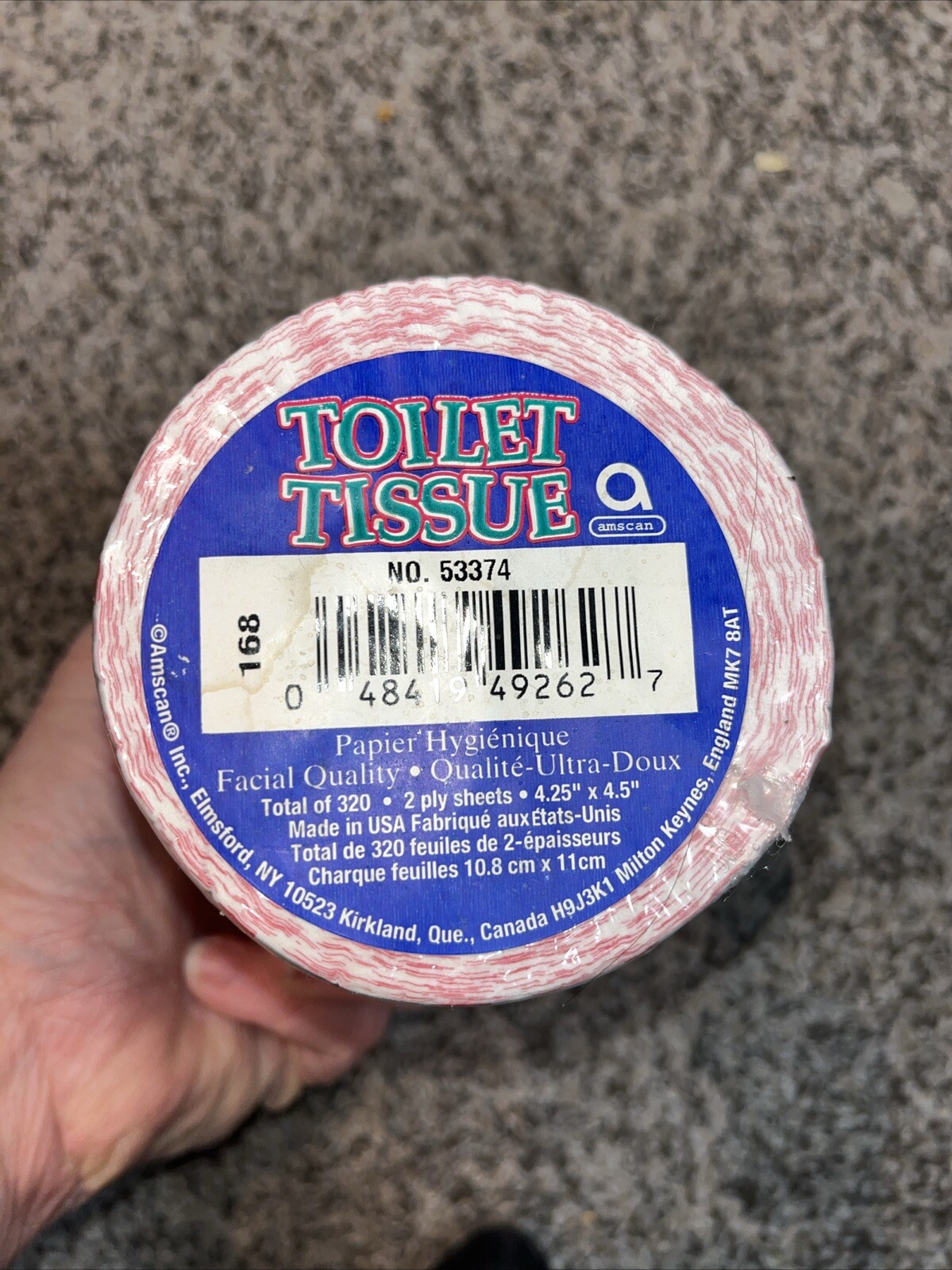Roll of Vintage Toilet Paper Valentine’s Day Heart Toilet Paper Novelty