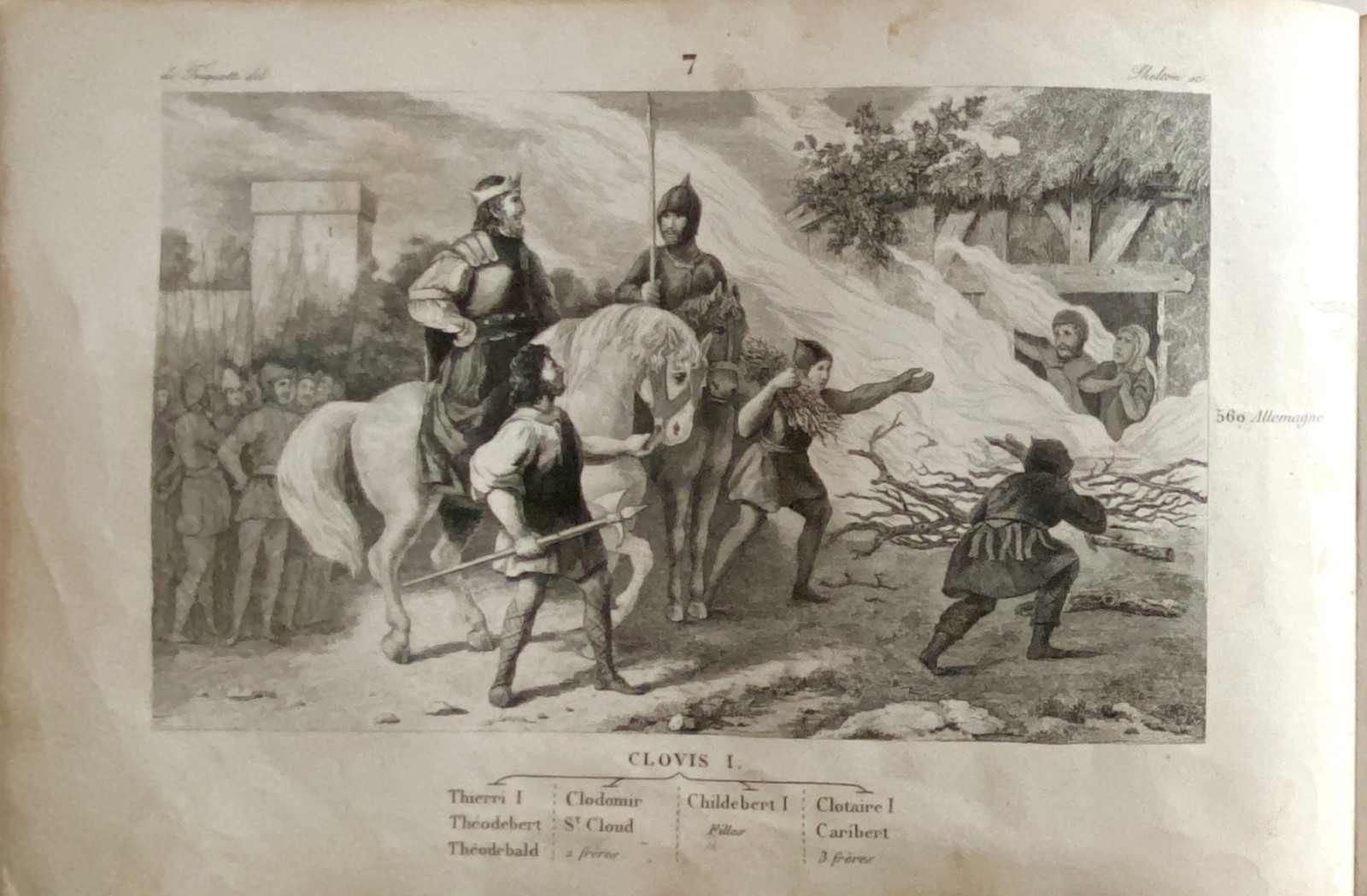 Engraving Kings Of France “Clotaire 1”
