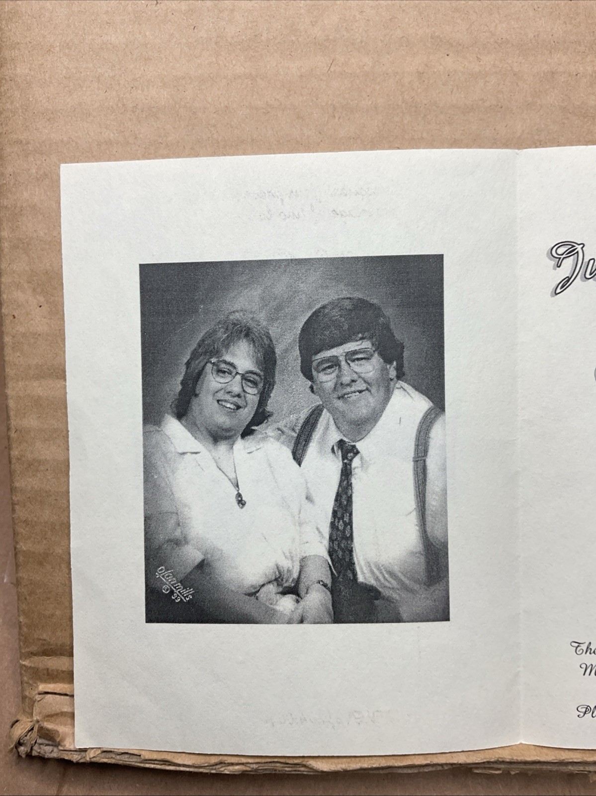 1 Jun 2002 Marriage Invitation Justin Bissell Teresa Sand Wenatchee WA B70
