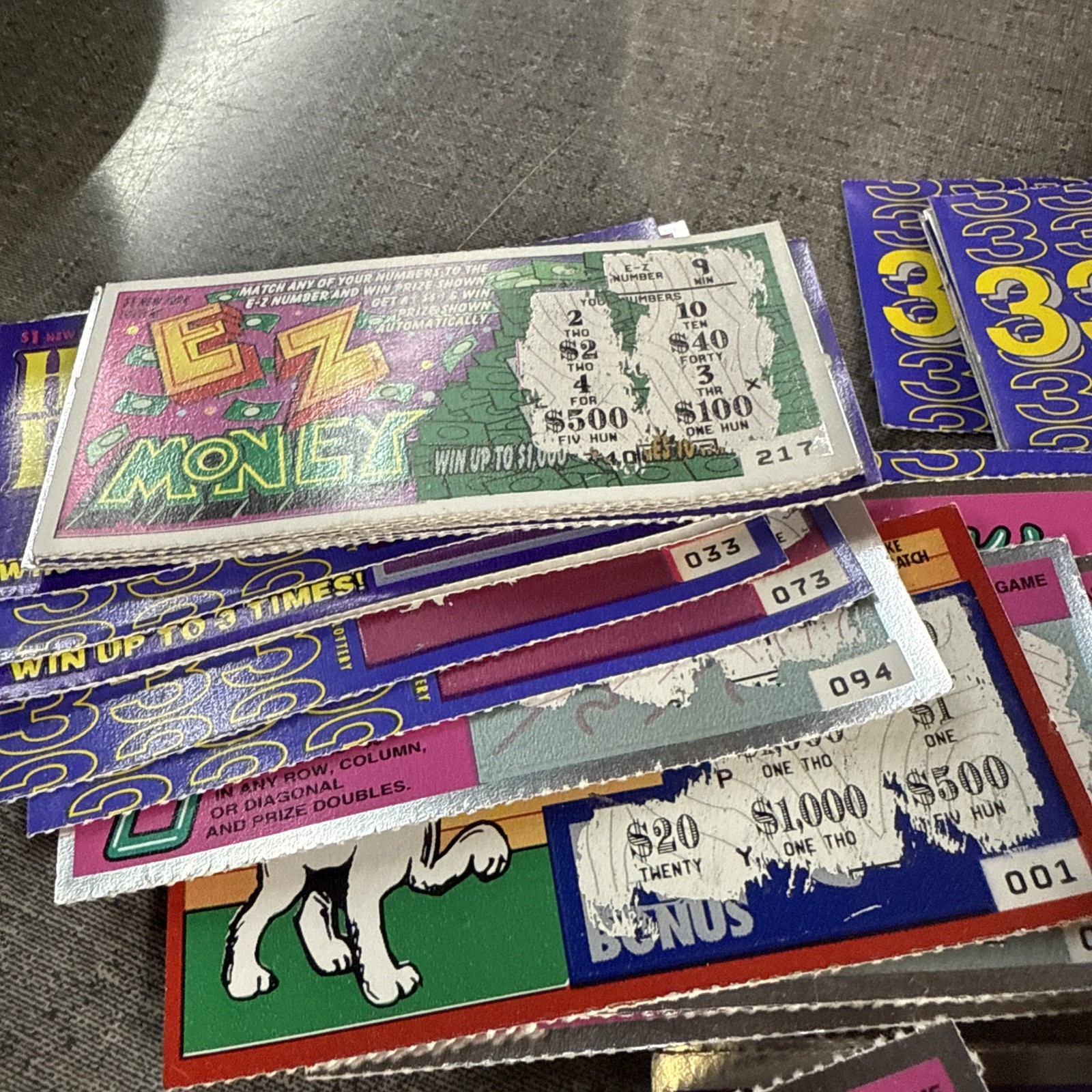 Lot Of 100+ NY Lottery Instant Scratch Off Tickets Vintage Win For Life