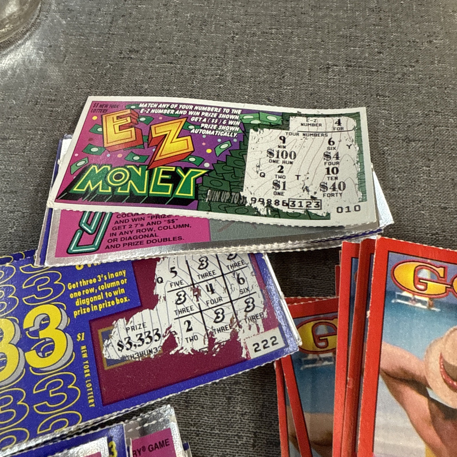 Lot Of 100+ NY Lottery Instant Scratch Off Tickets Vintage Win For Life