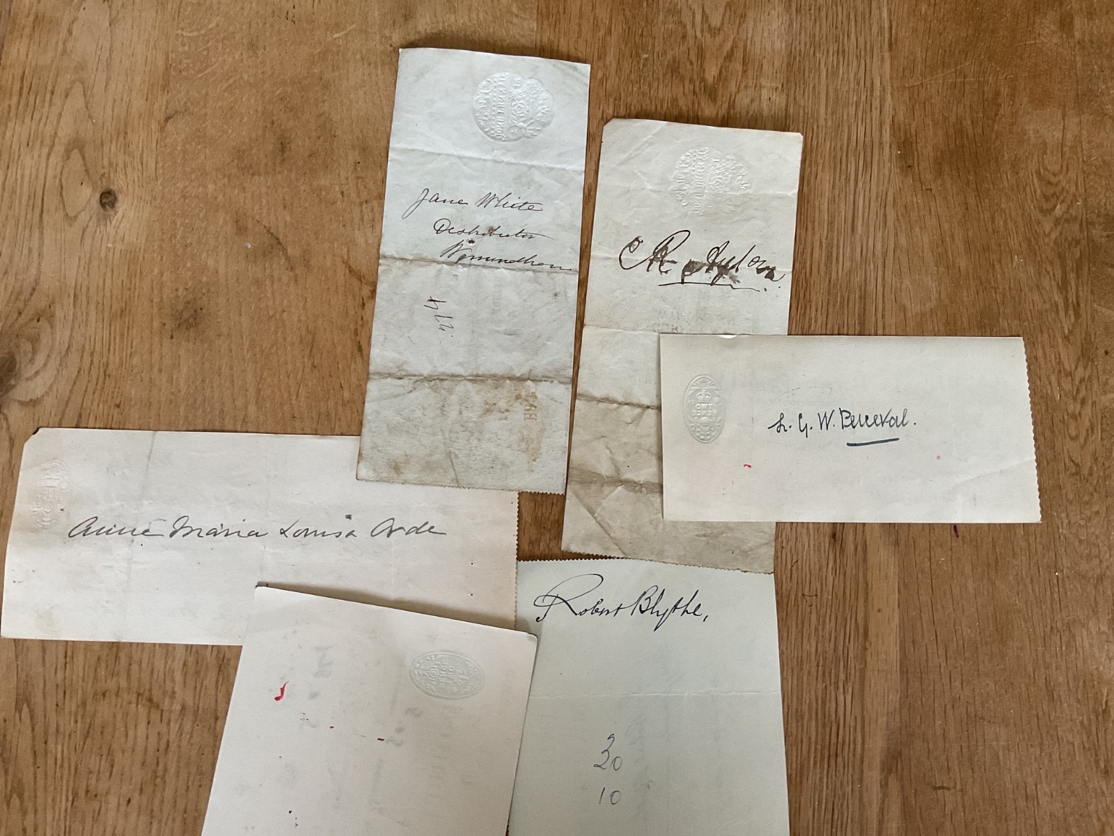 British vintage used cheques 6 items B5348