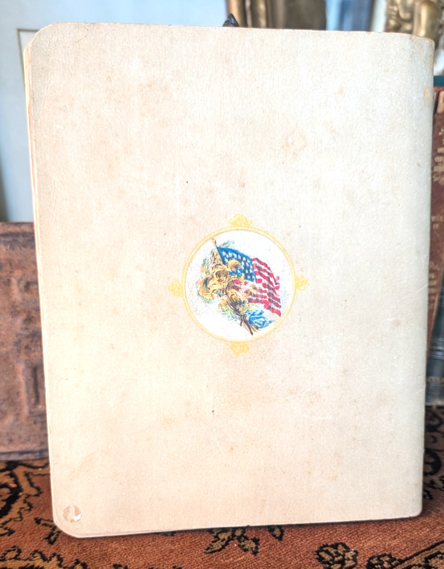 Antique School Composition Notebook Vtg 1898 Paper Ephemera Americana Columbus M