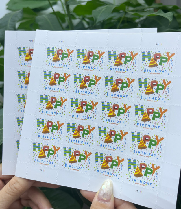 100 TOTAL 2021 USPS 5 SHEETS OF 20 FIRST CLASS LETTER STAMPS HAPPY BIRTHDAY