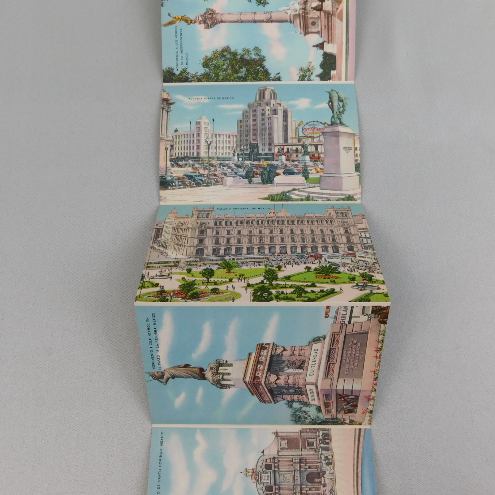 Vintage 30s 40s Views from Mexico Souvenir Photo Folder Postcard