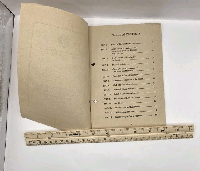 1995 Philippines Commission On Election General Instruction Guide Booklet.7pcs.