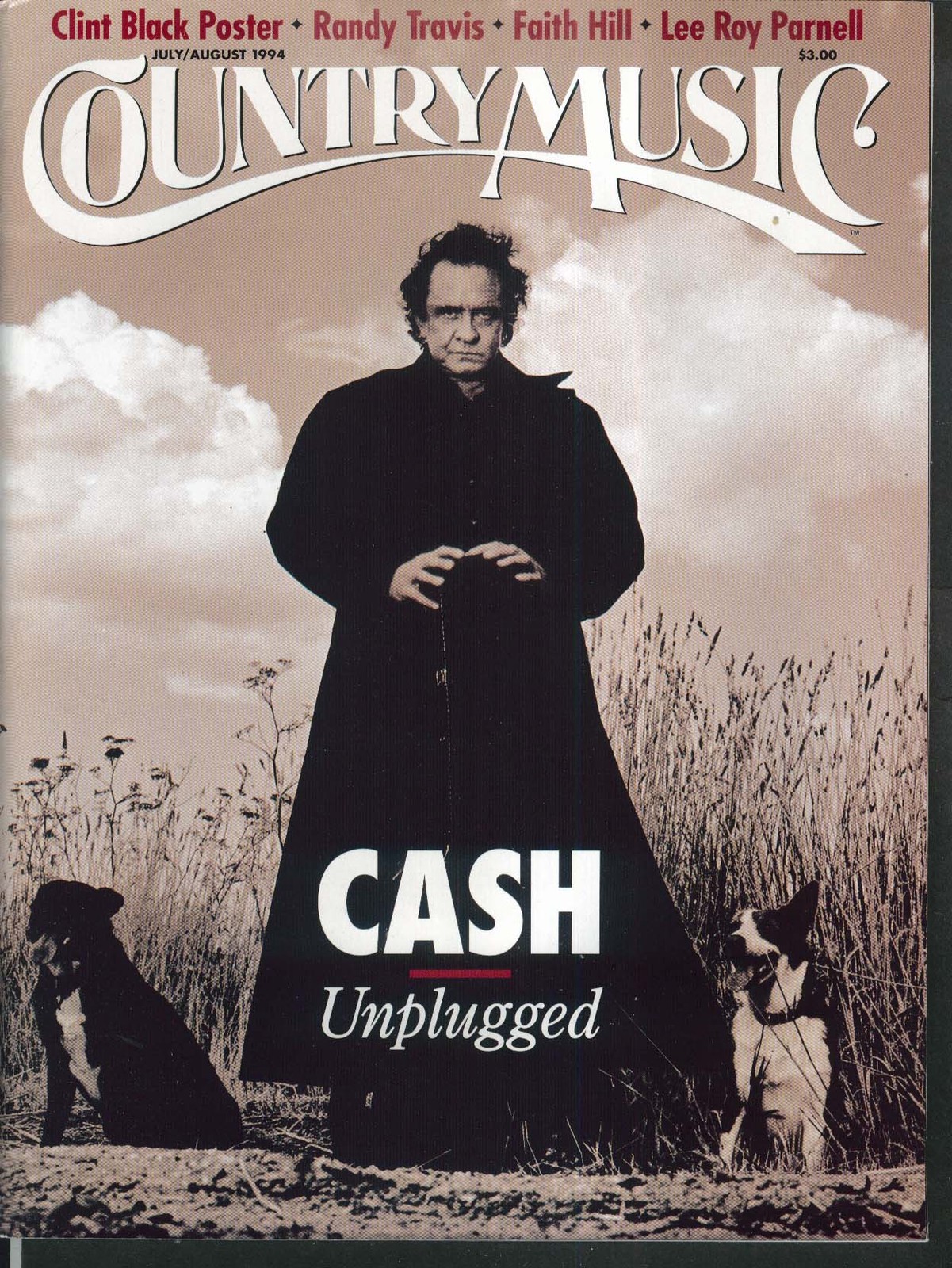COUNTRY MUSIC Johnny Cash Clint Black Randy Travis Faith Hill 7-8 1994