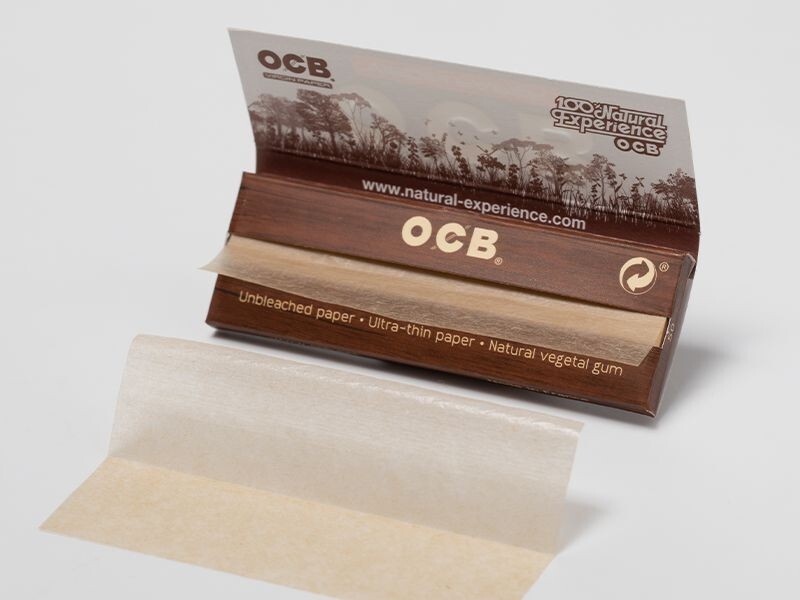 1 X OCB Virgin 1 1/4 Unbleached Rolling Papers – Total 1250 sheets