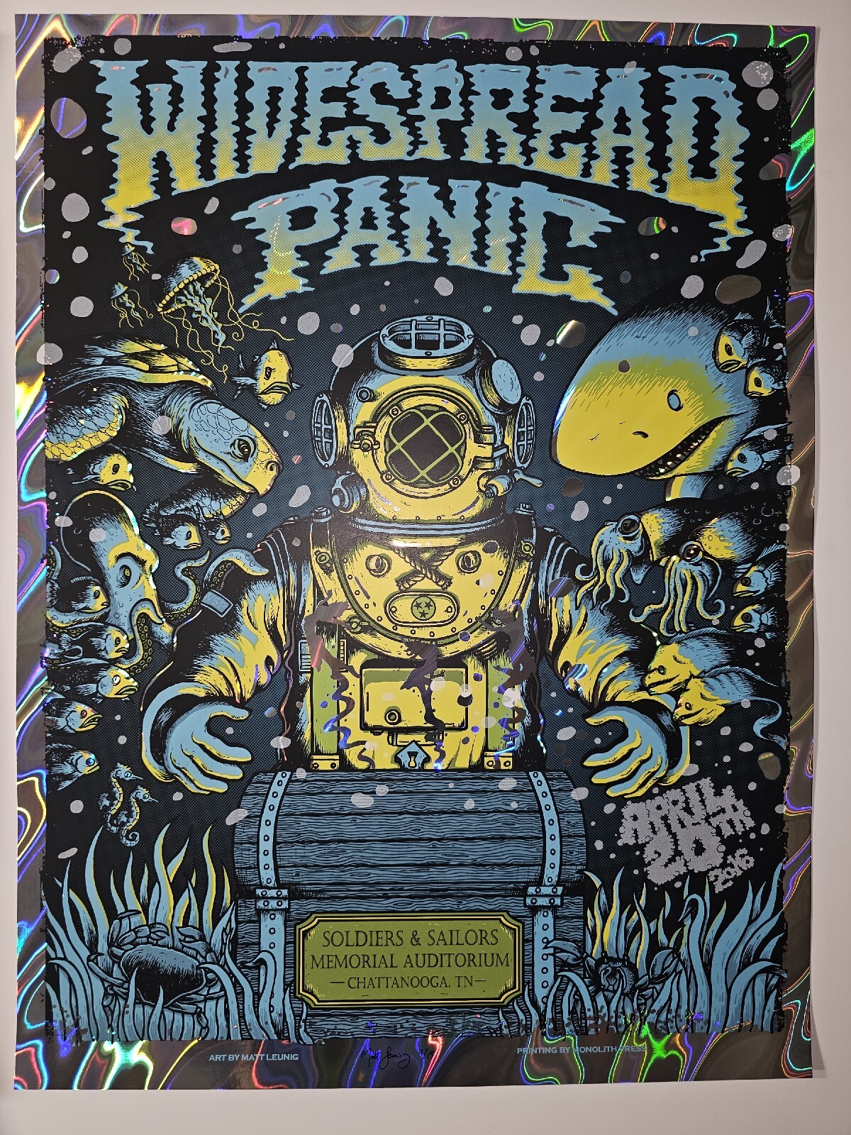 Widespread Panic Leunig 4/20 Chattanooga LAVA FOIL Variant Poster Signed Print