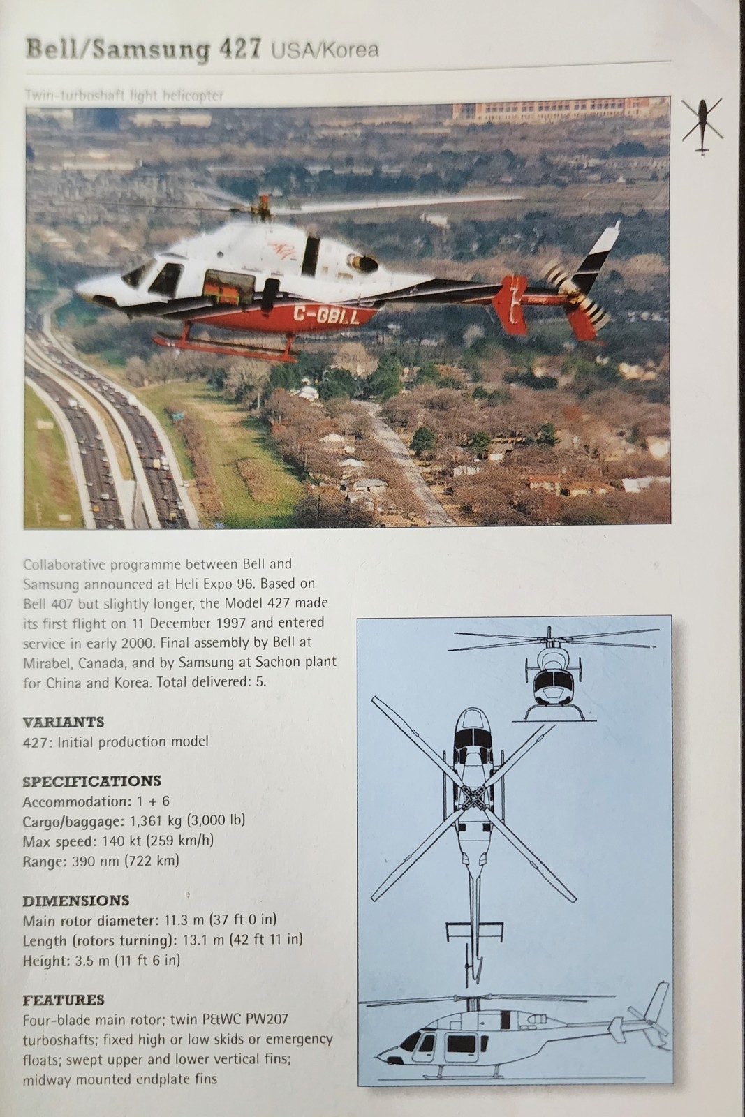 Bell Helicopter Picture Original Article Vtg Info Detail Sheet