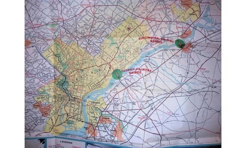 1960s Burlington County NJ Road Map Brochure Cover County Officials