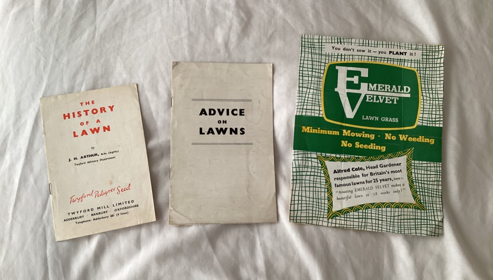 Vintage Lawn Care Brochures x3 / 1940’s/’50s Gardening Horticultural Ephemera