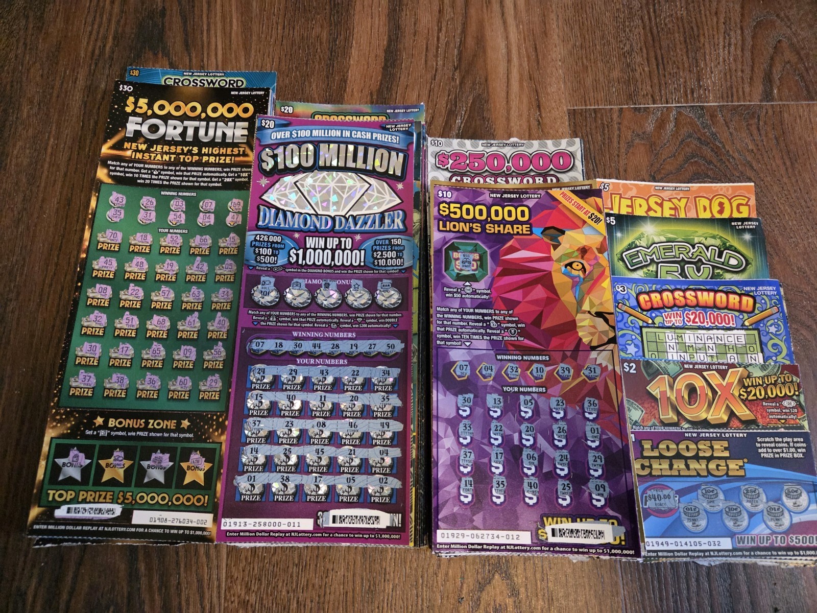 $5000+ in New Jersey 2026 non-winning scratch-off tickets ***SEE DISCRIPTION***
