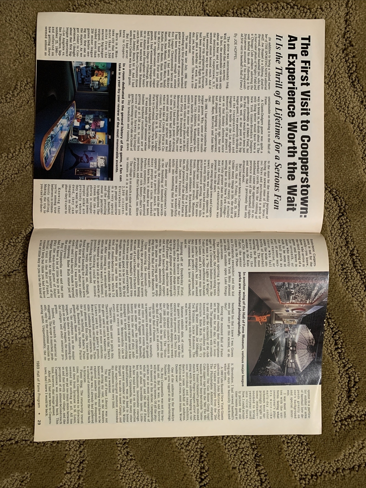 MLB Hall of Fame 50th Annual Program 1989 Yaz Bench Schoendienst Barlick