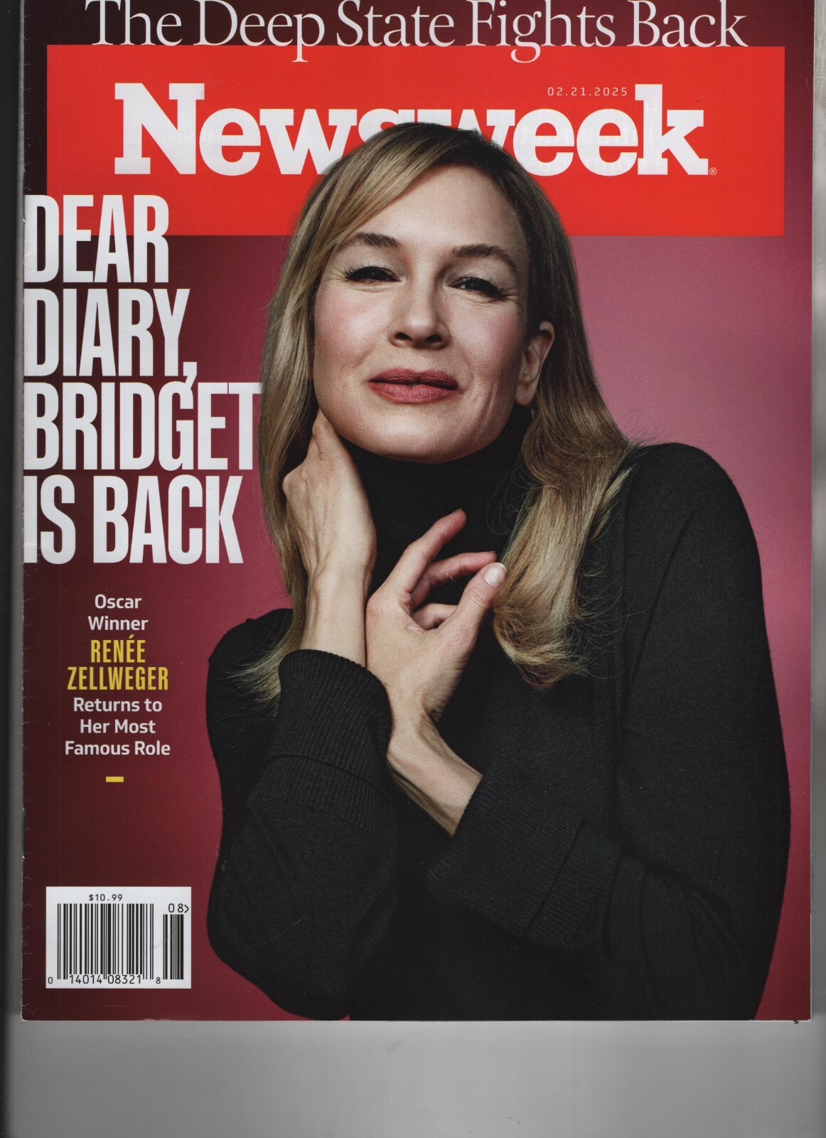 RENEE ZELLWEGER NEWSWEEK MAGAZINE FEBRUARY 21 2025 NO LABEL DEAR DIARY