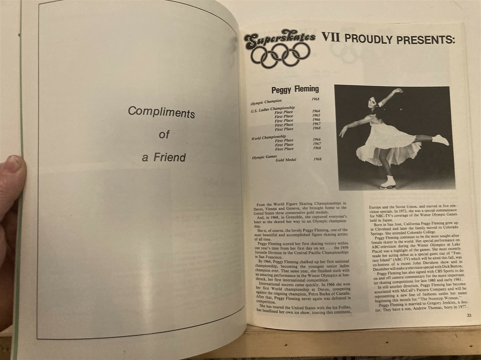 1980 Olympic Superskates Ice Skating Madison Square Garden NY Program Ticket Vtg