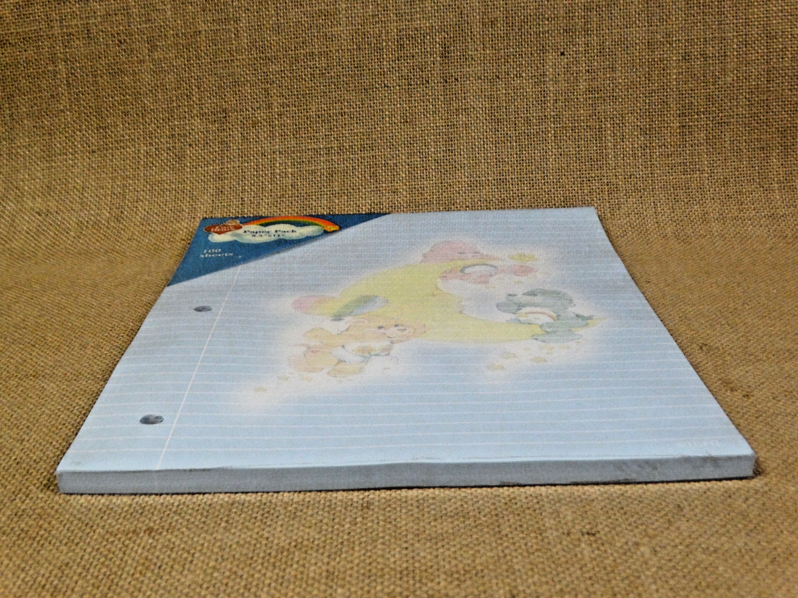 Vintage 2004 Care Bears Paper Pack ~Ruled Filler Notebook Paper~ 3 Hole Punched